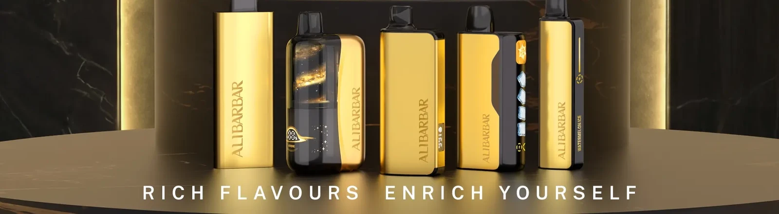 The AliBarBar disposable vape range - Pandora 7000, INGOT 9000, Ice Adjust 12000, Swirl 50000 and UPLOAD 25000